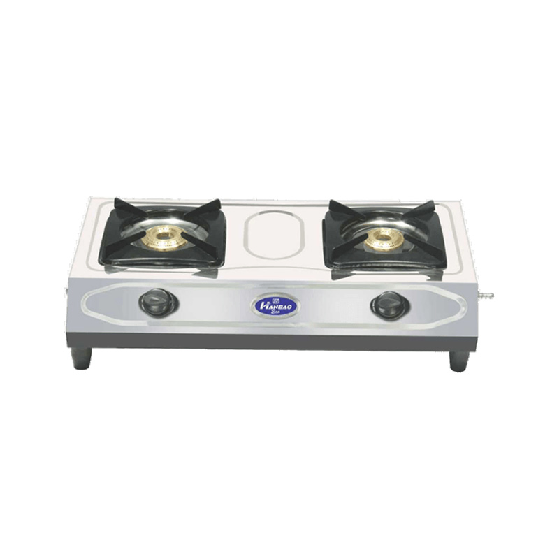 Hanbao Stainless Steel 2Burner LPG Gas Stove (2BECOSSLPG) sathya.in